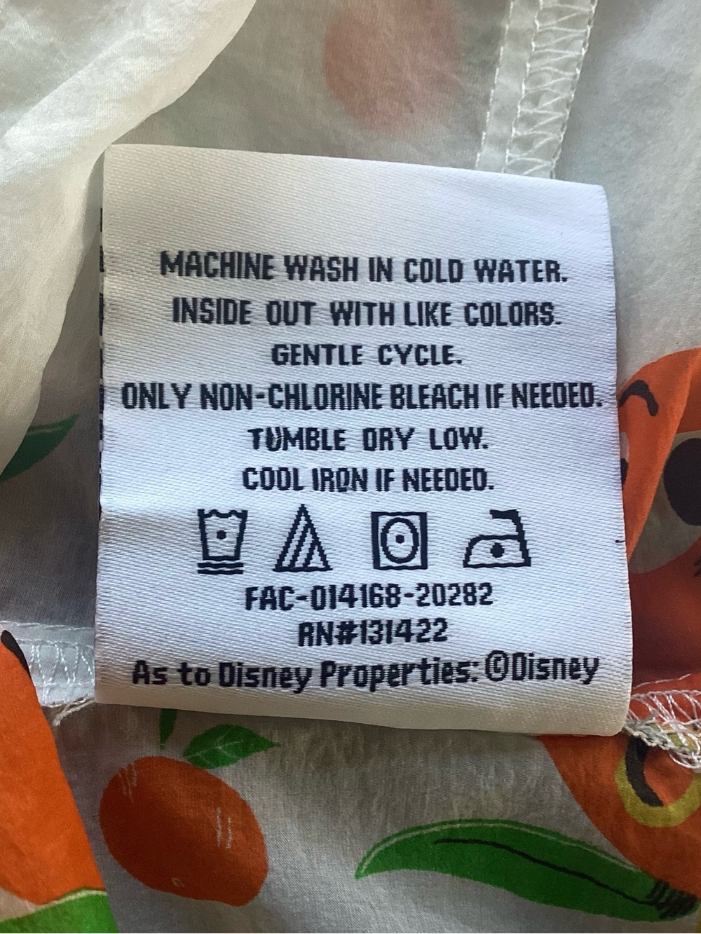 Disney Orange Bird Spirit Jersey Hoodie Windbreaker XL - Picture 8 of 8